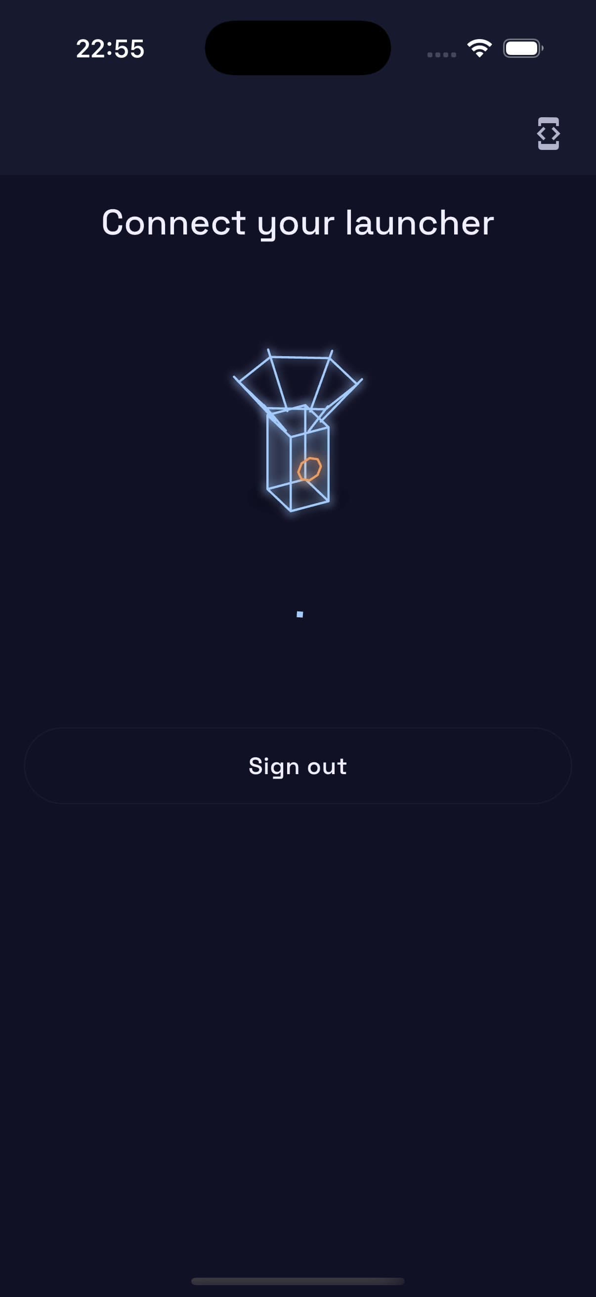 Impact Pro app pairing screen