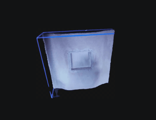 3D scan of a wall with a window aperture